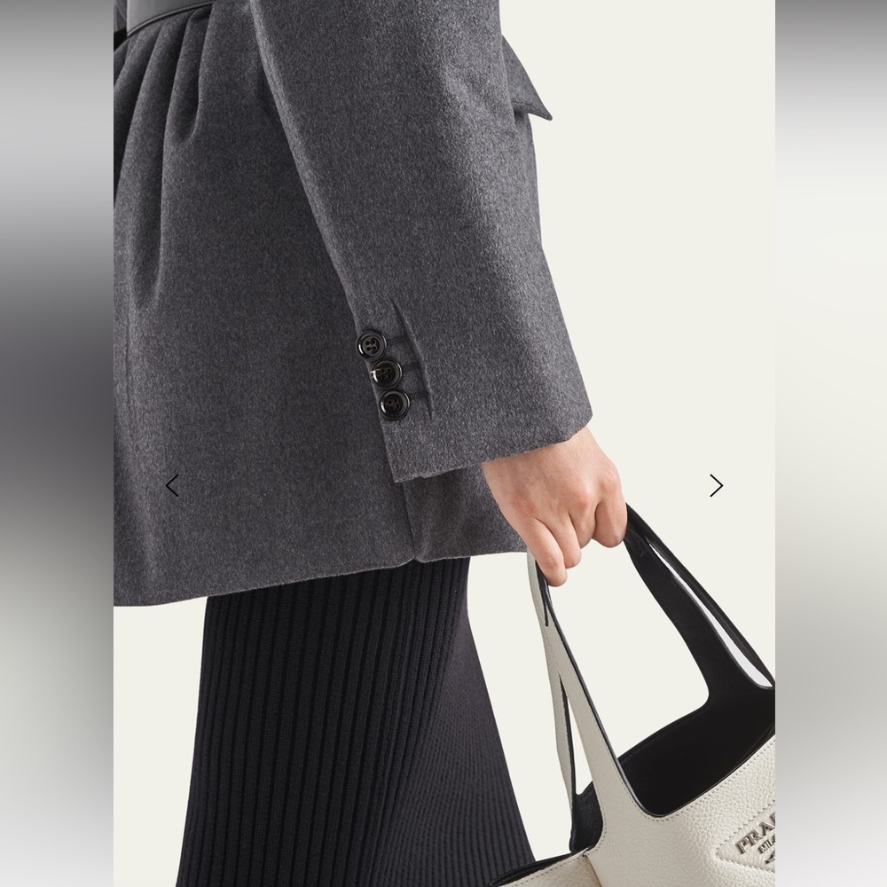 PRADA**Women's Cashmere Oversized Gray Belted Coat***US 0, 4 $4400 NWT - Picture 4 of 16